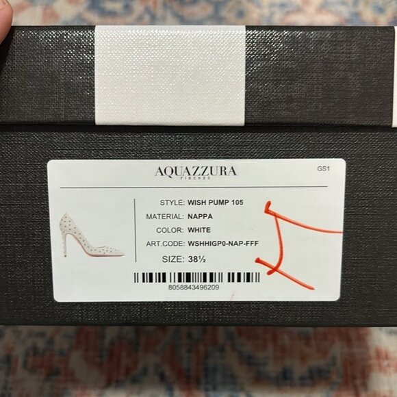 Aquazzura Wish Pump 105 In Nappa White - Picture 10 of 10